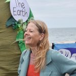 Sian Berry at the Brighton climate march 2024, credit Will Colebourne